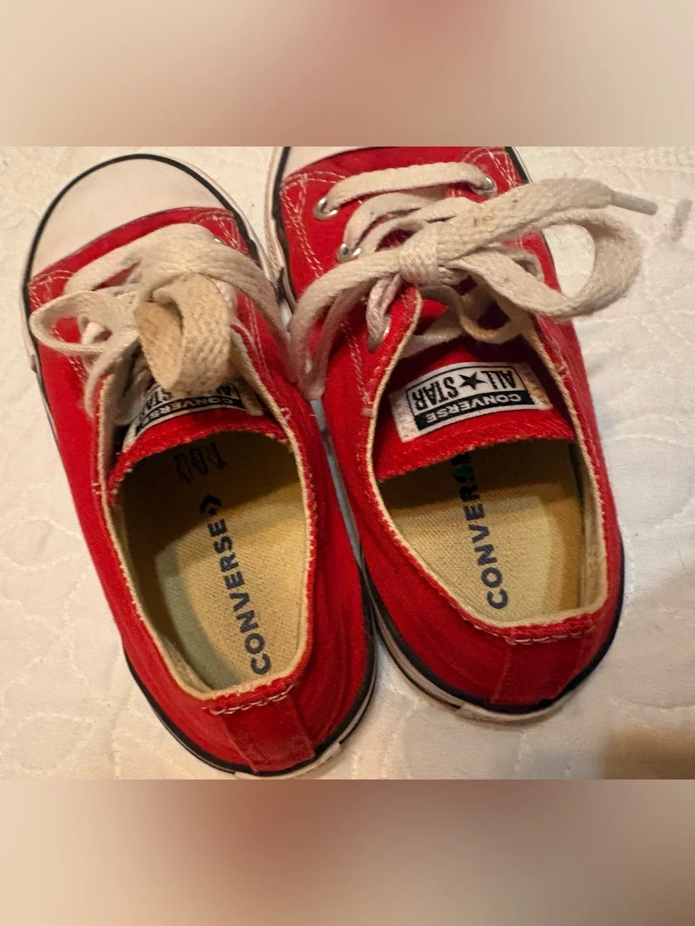 Converse Chuck Taylor All Star Low Top Kids Red Sneakers-Size 10